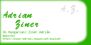 adrian ziner business card